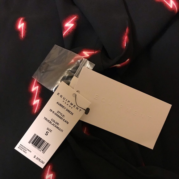 NWT Equipment Aubrey Lightning Bolt Shift Dress - Picture 4 of 4